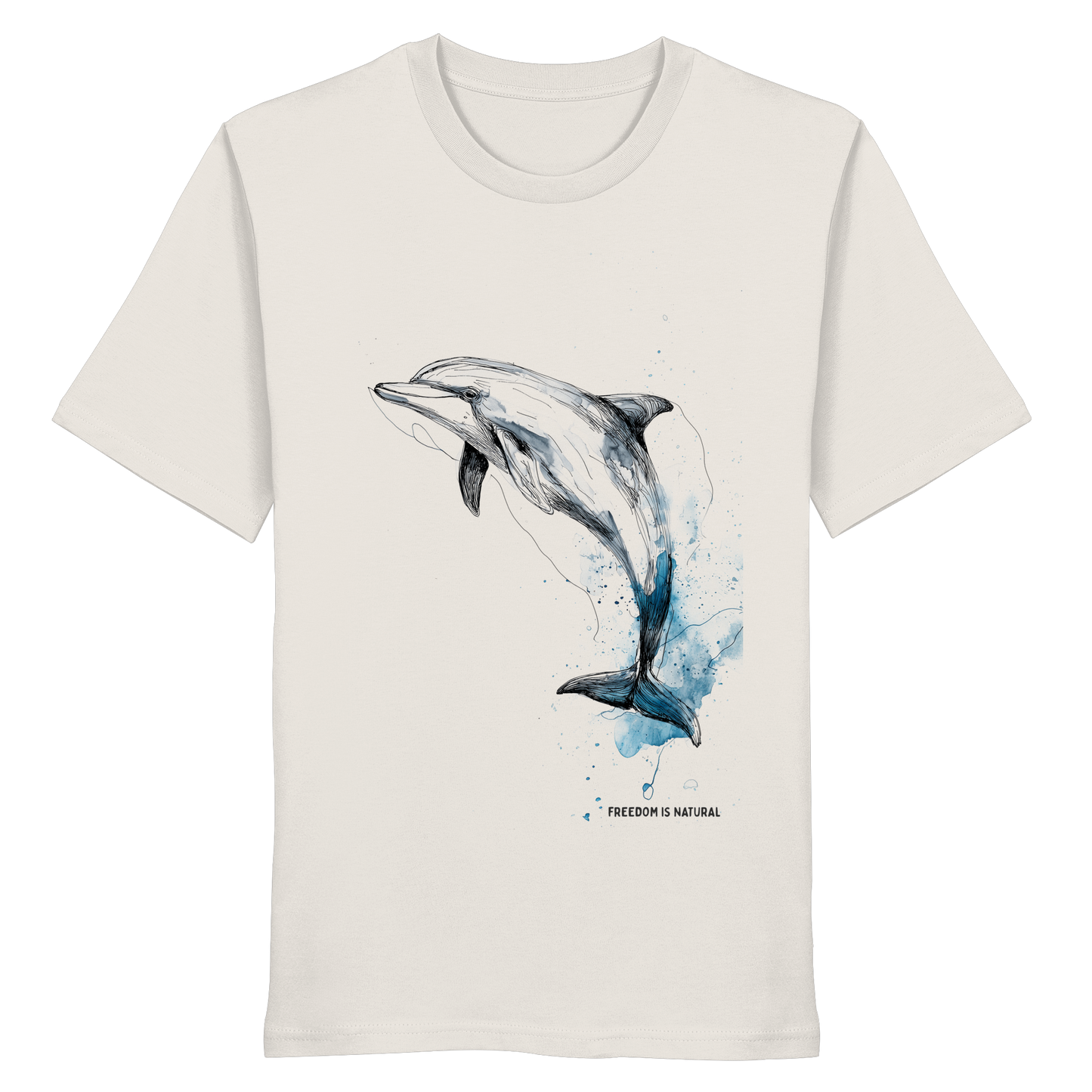 Delphin Watercolor Style Damen - Organic Shirt