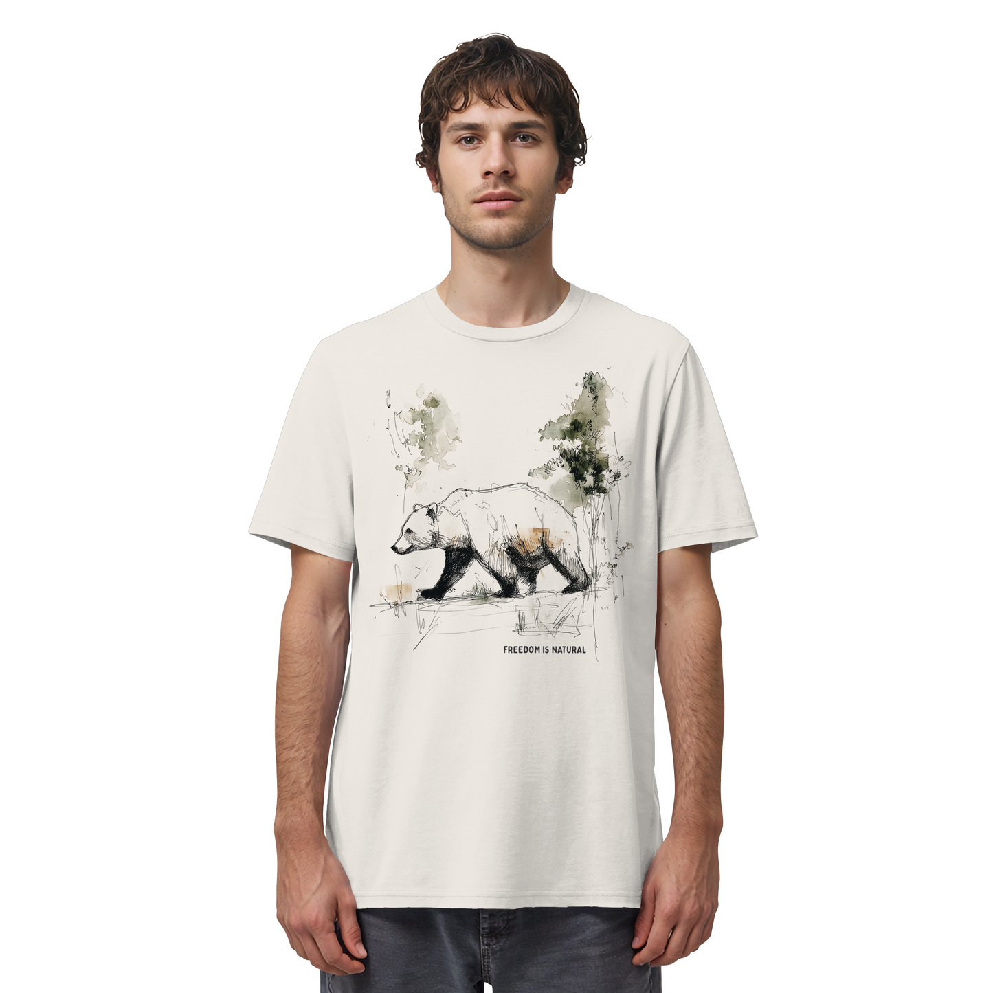Bär Sketch Art Style - Organic Shirt