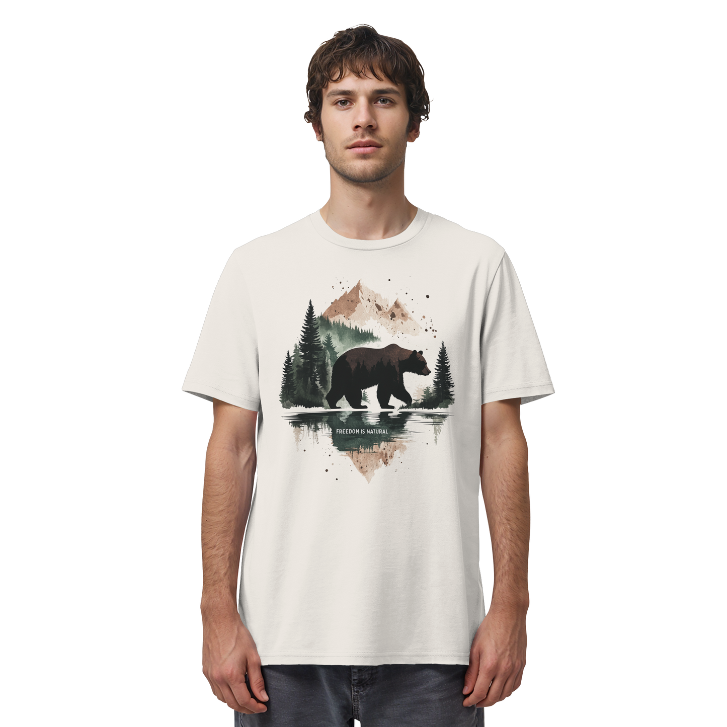 Bär Watercolor Style - Organic Shirt