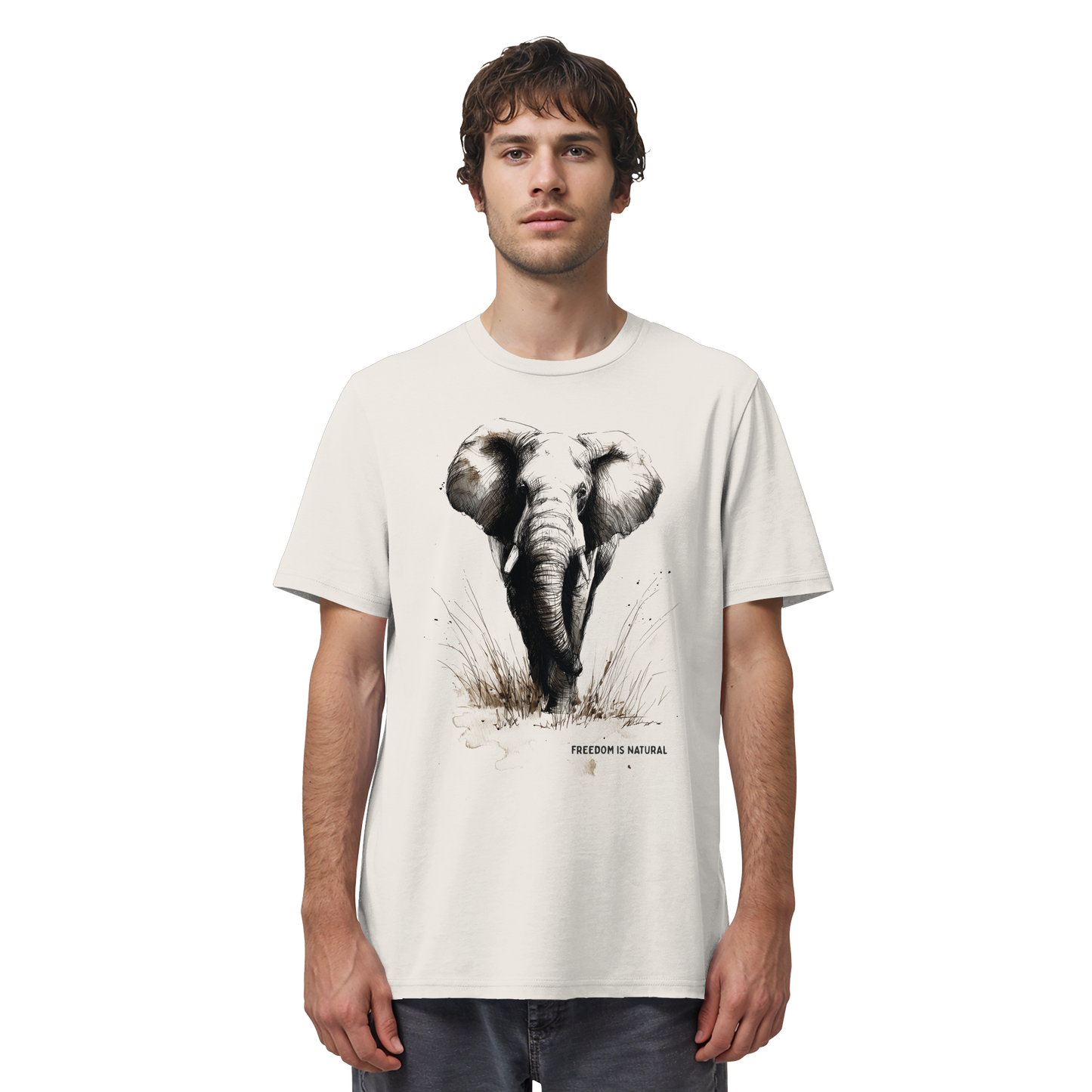Elefant Sketch Art Style - Organic Shirt