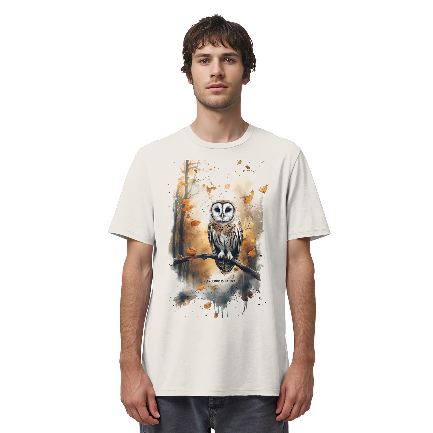 Eule Watercolor Style - Organic Shirt