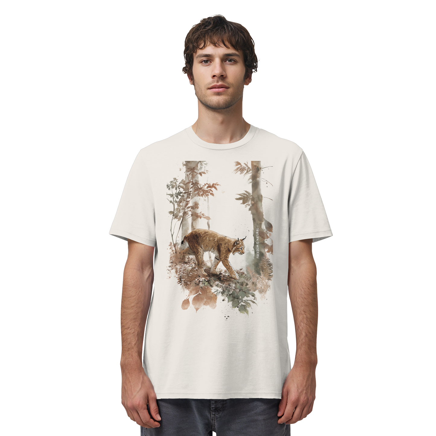 Luchs Watercolor Style - Organic Shirt