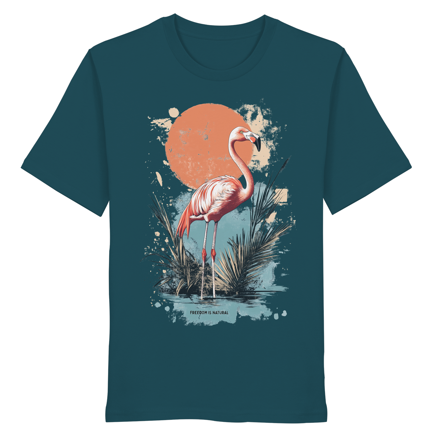 Flamingo Watercolor Style - Organic Shirt