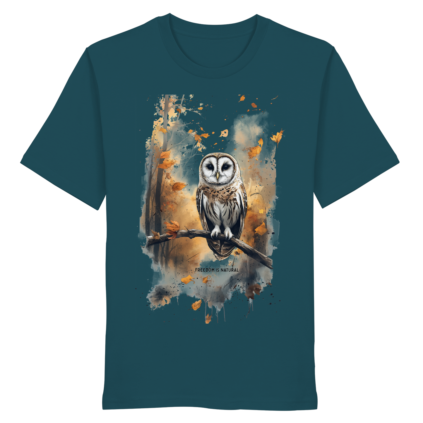 Eule Watercolor Style - Organic Shirt