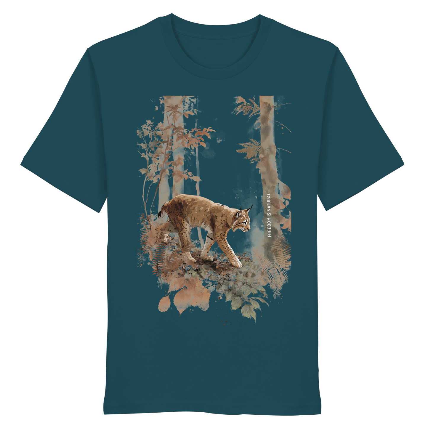 Luchs Watercolor Style - Organic Shirt