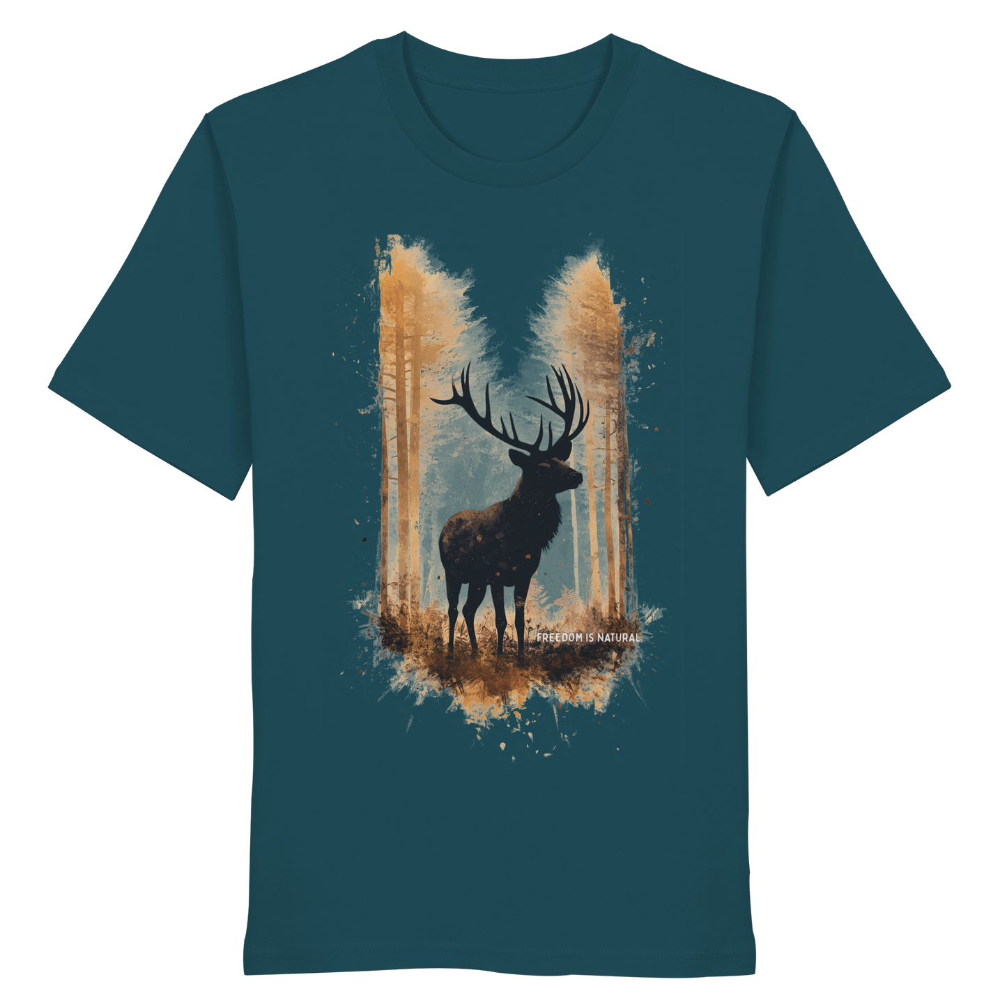 Hirsch Watercolor Style - Organic Shirt