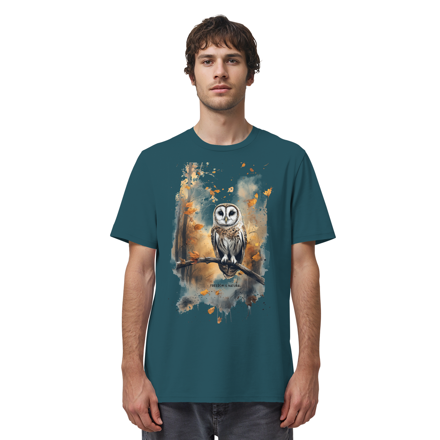 Eule Watercolor Style - Organic Shirt