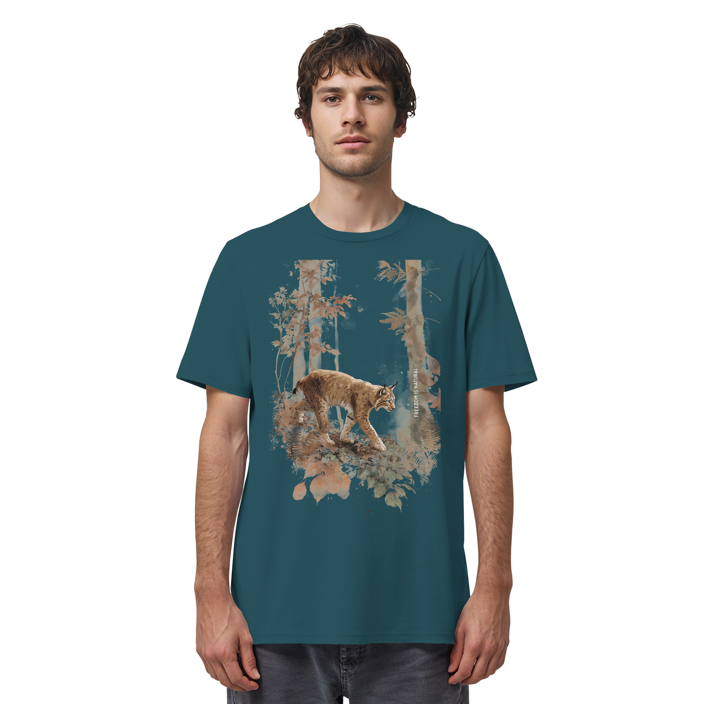 Luchs Watercolor Style - Organic Shirt