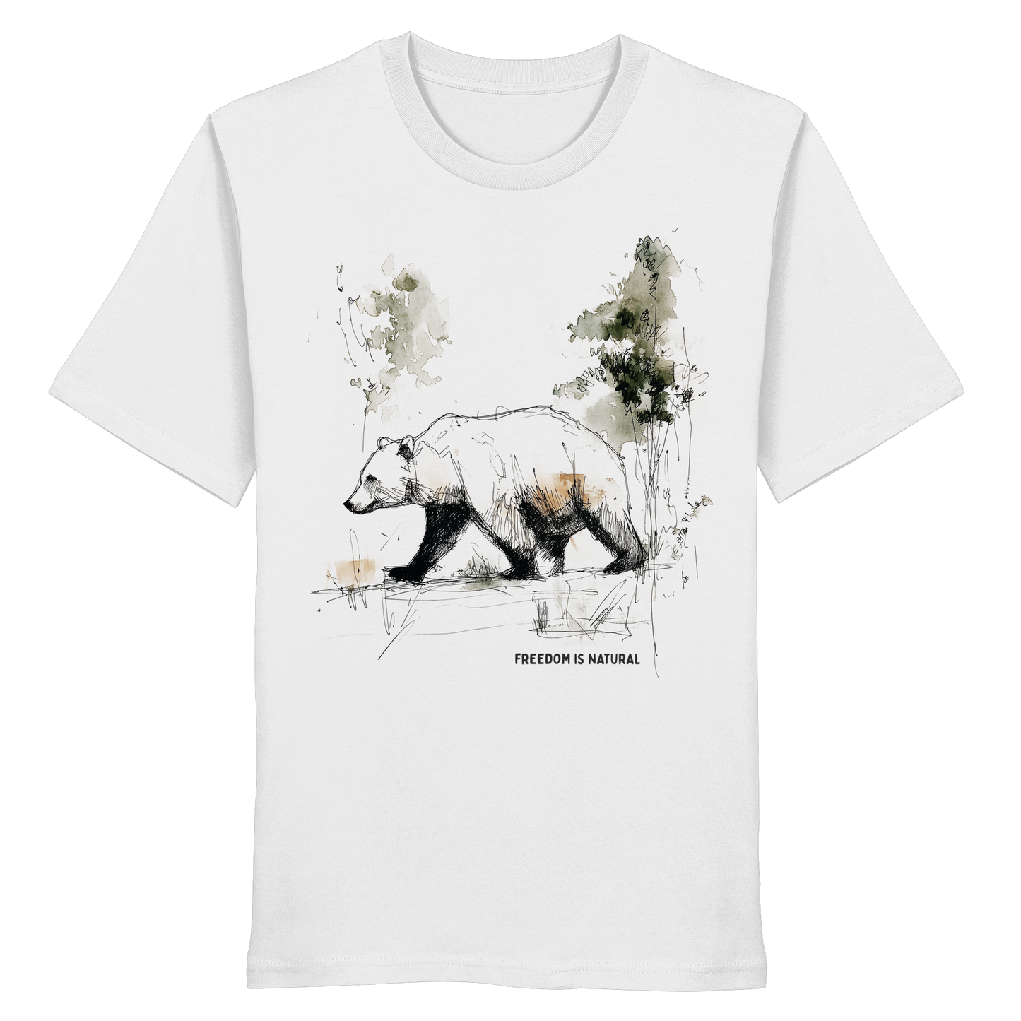 Bär Sketch Art Style - Organic Shirt