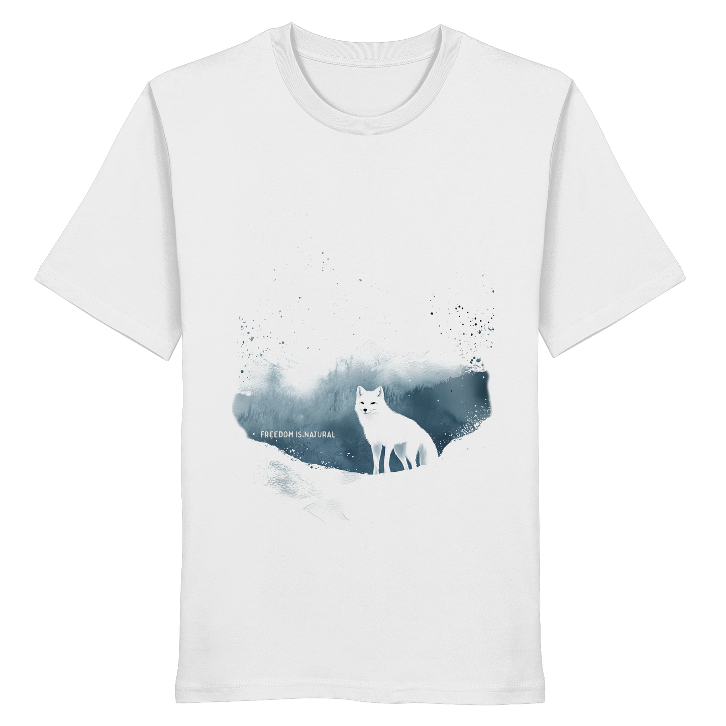 Schneefuchs Watercolor Style - Organic Shirt