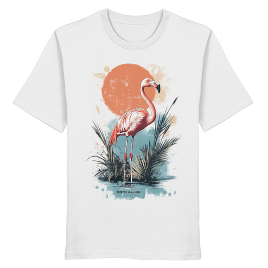 Flamingo Watercolor Style - Organic Shirt