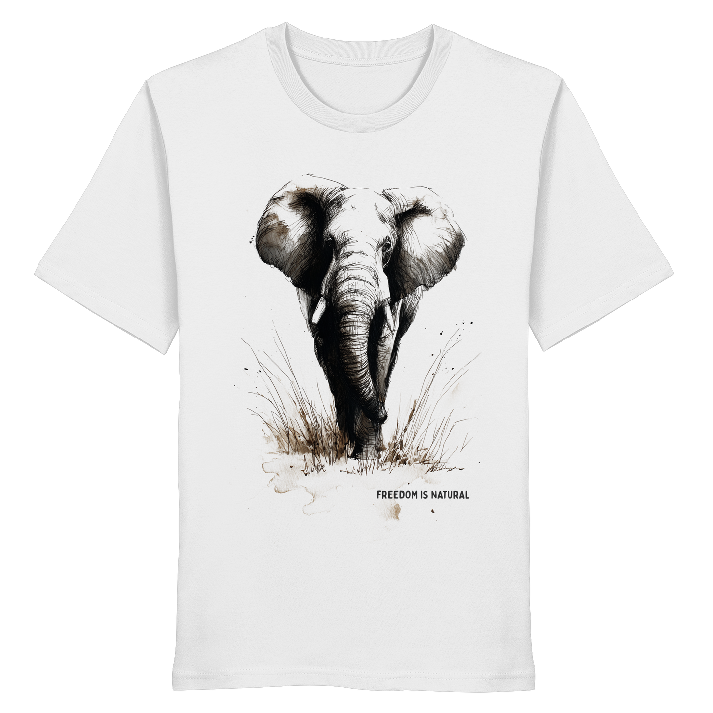 Elefant Sketch Art Style - Organic Shirt