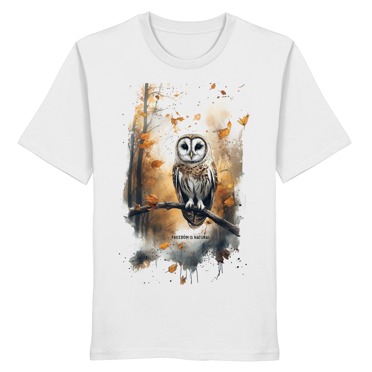 Eule Watercolor Style - Organic Shirt