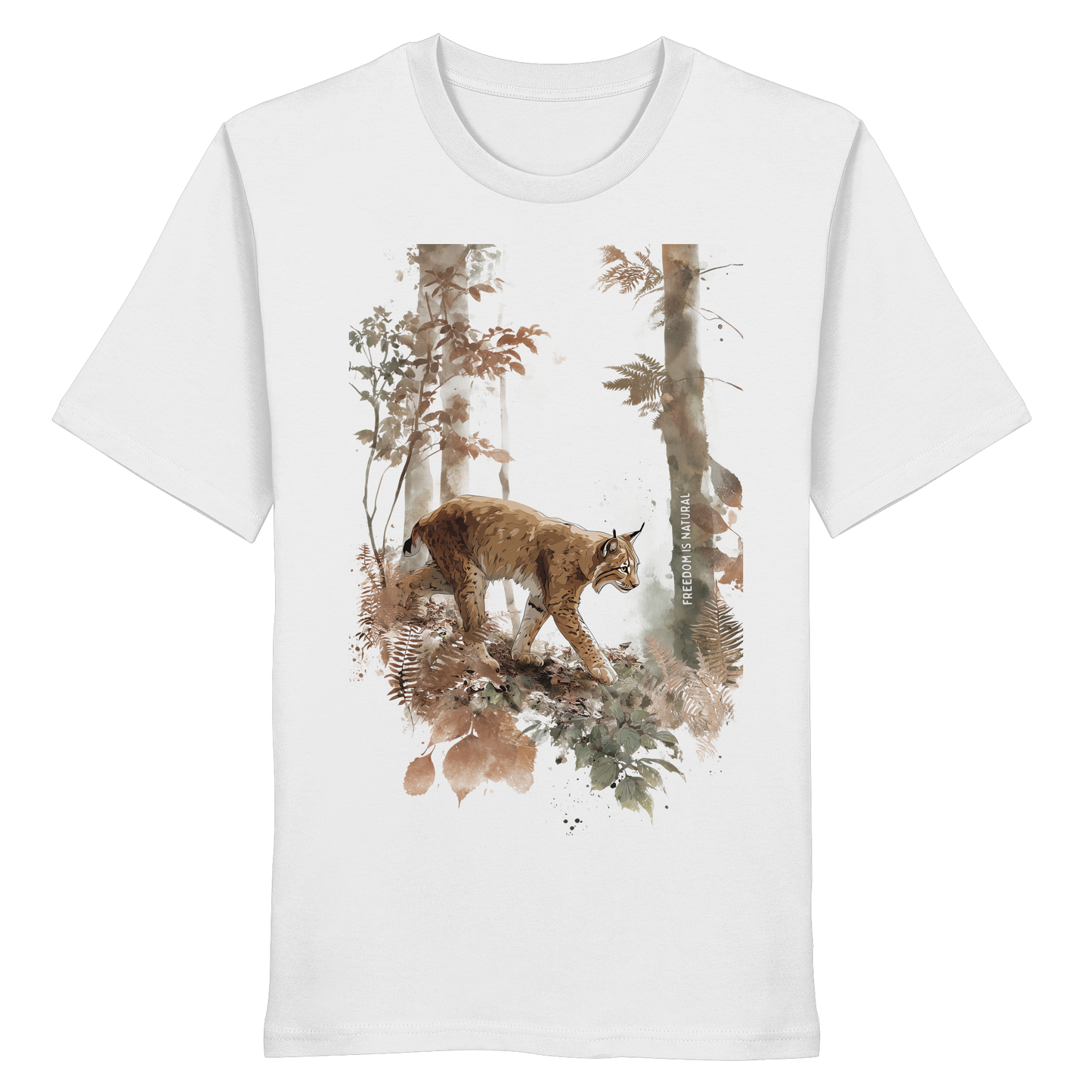 Luchs Watercolor Style - Organic Shirt
