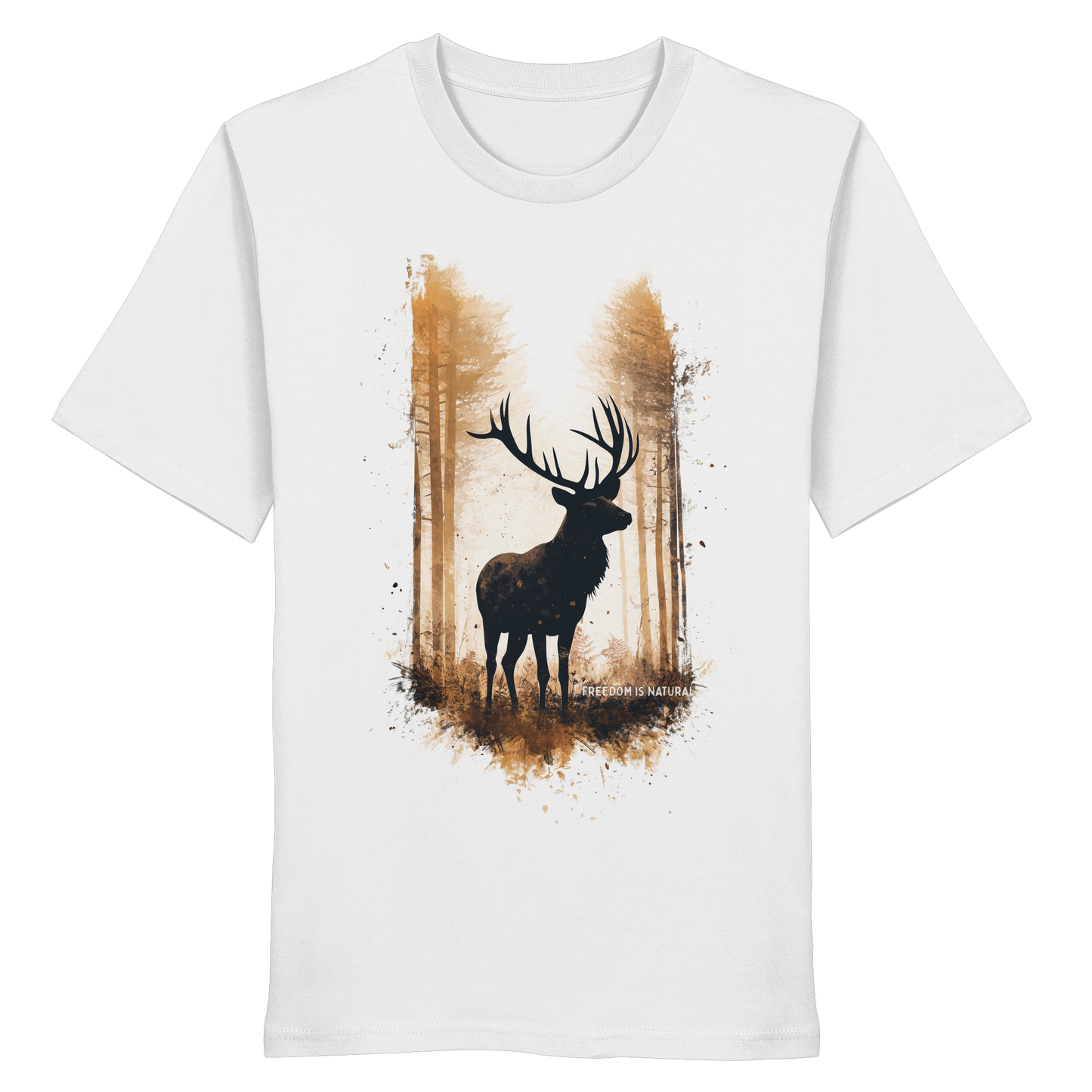 Hirsch Watercolor Style - Organic Shirt