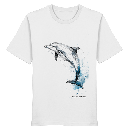 Delphin Watercolor Style Damen - Organic Shirt