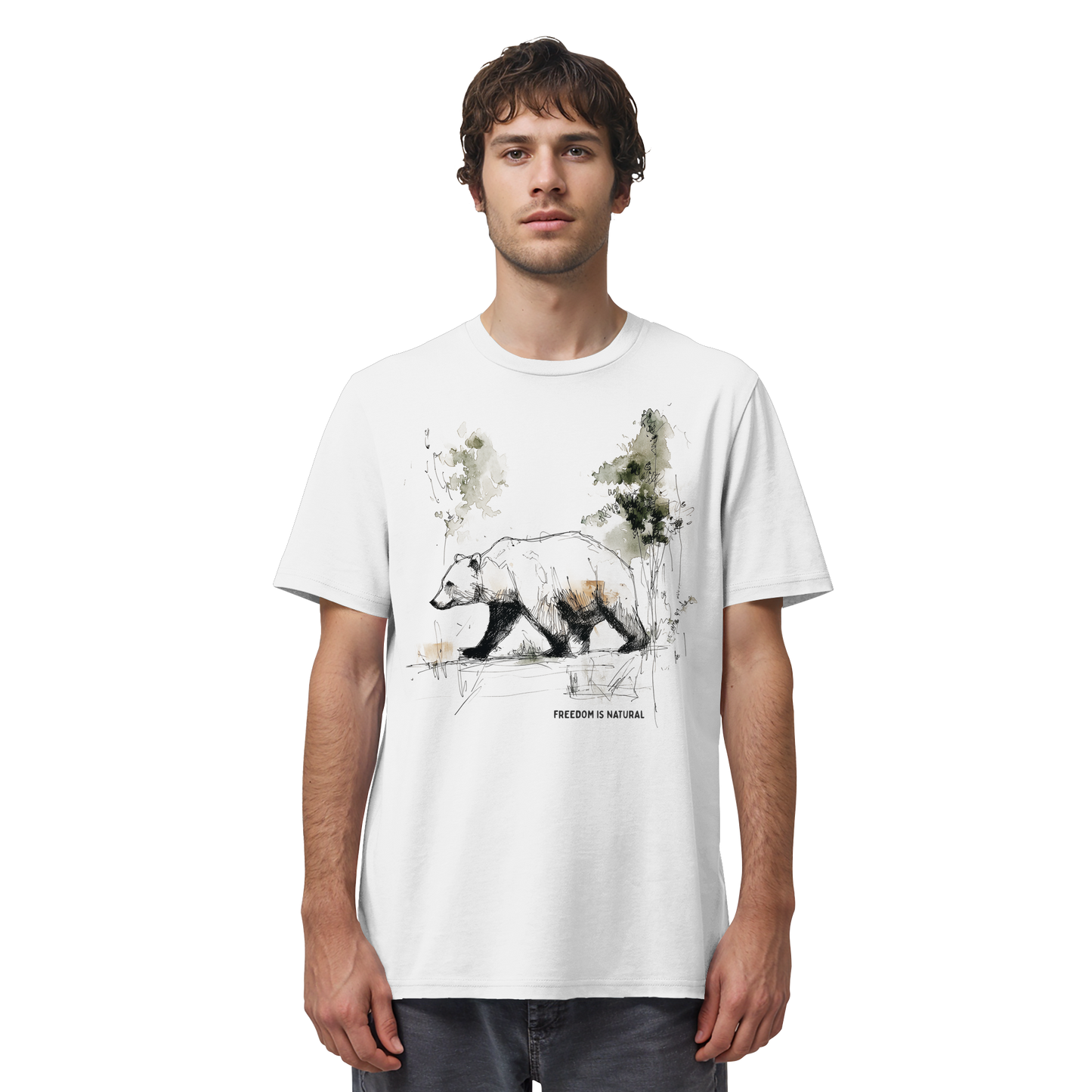 Bär Sketch Art Style - Organic Shirt