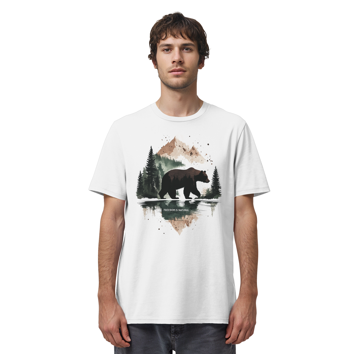 Bär Watercolor Style - Organic Shirt