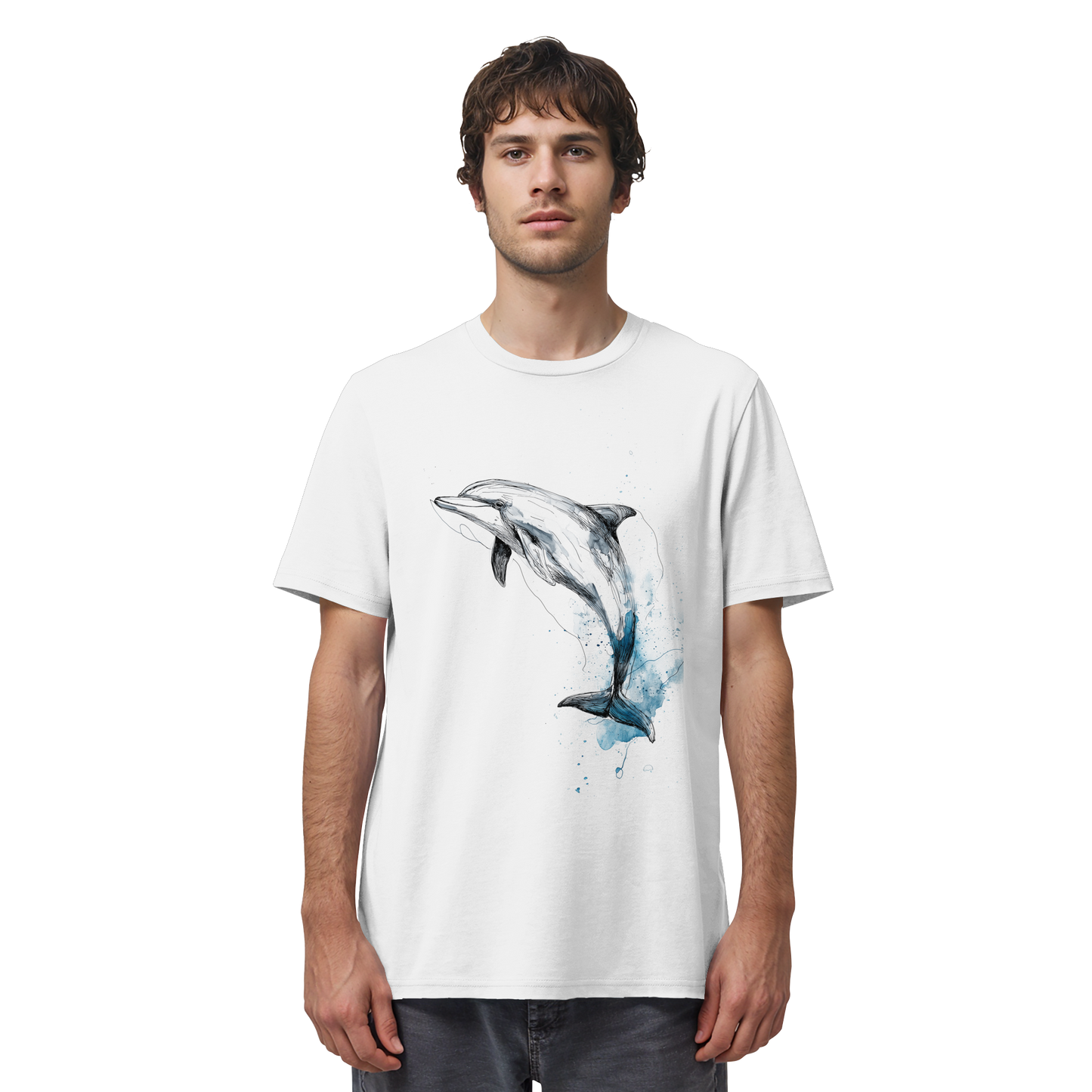 Delphin Watercolor Style - Organic Shirt