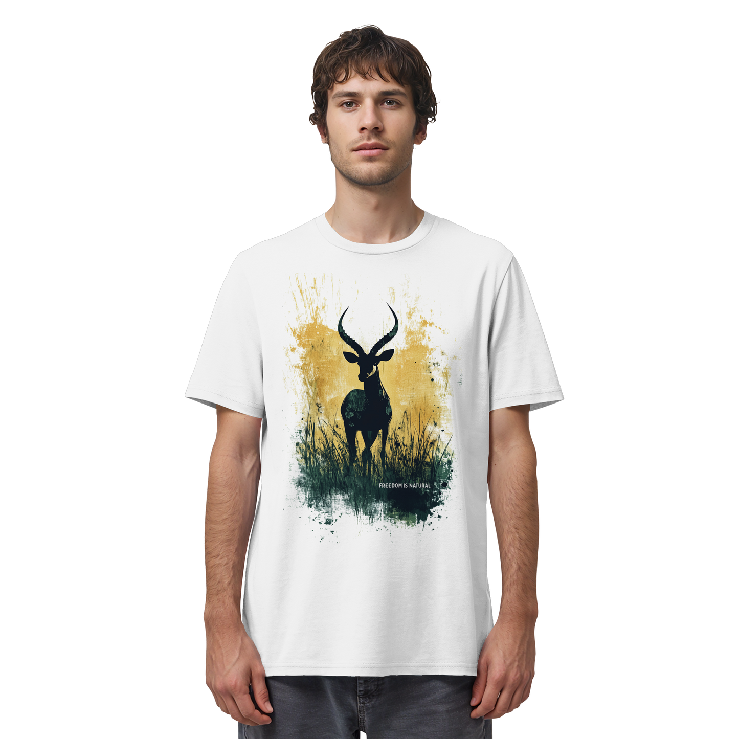 Antilope Watercolor Style - Unisex Organic Shirt