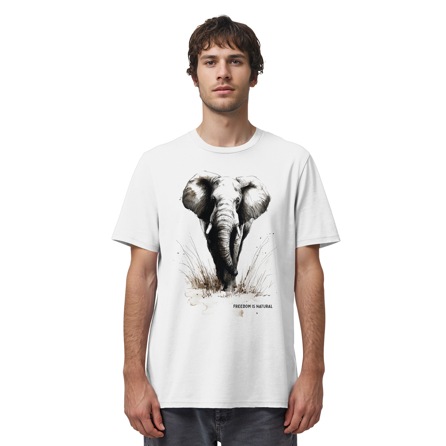 Elefant Sketch Art Style - Organic Shirt