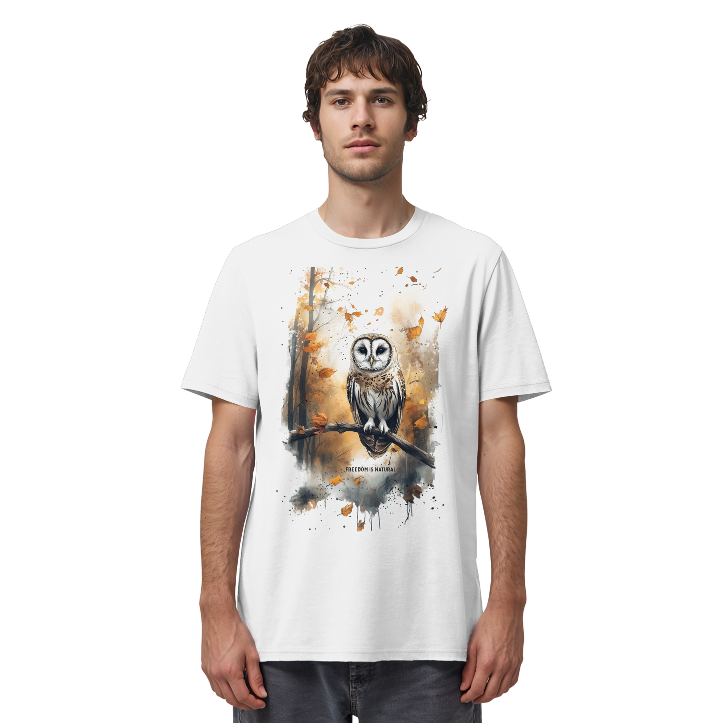 Eule Watercolor Style - Organic Shirt