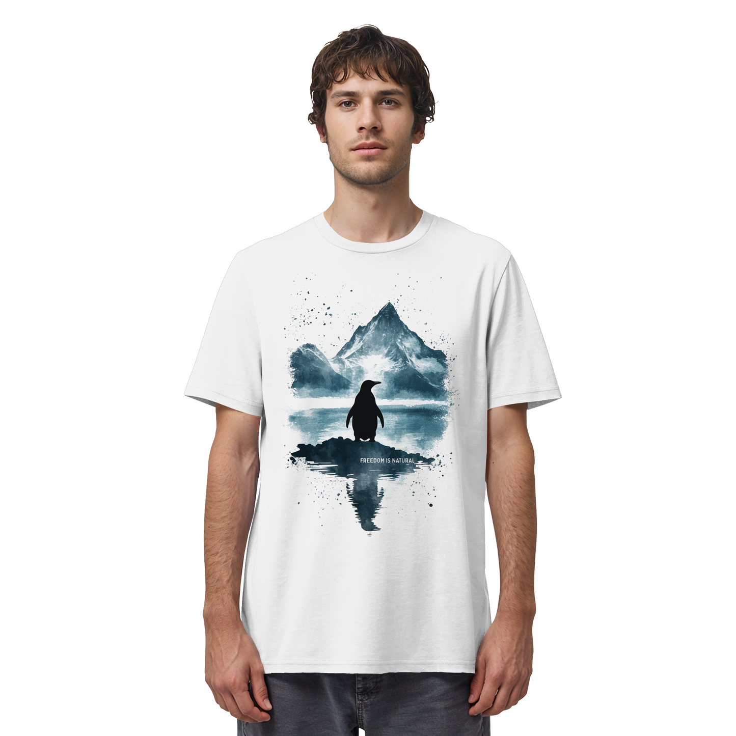 Pinguin Watercolor Style - Organic Shirt