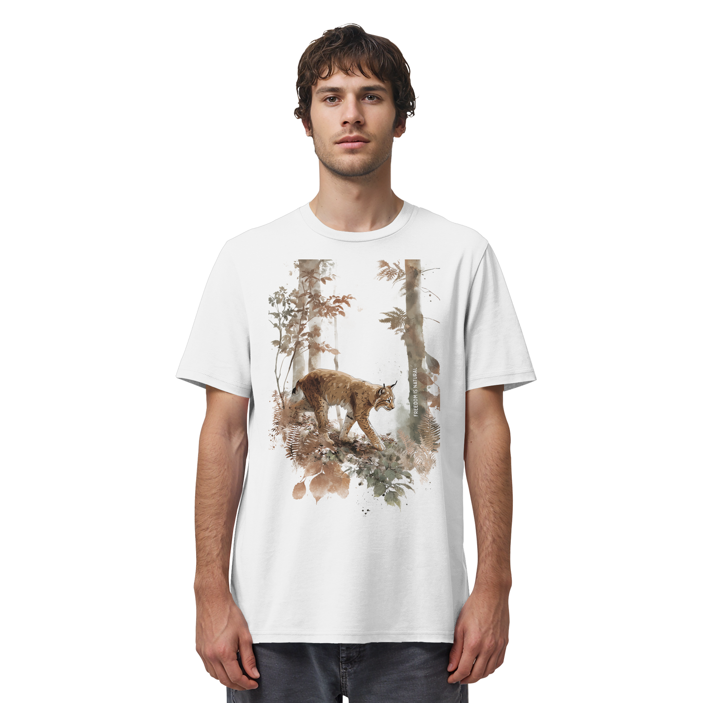 Luchs Watercolor Style - Organic Shirt