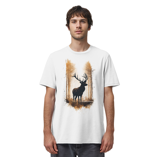 Hirsch Watercolor Style - Organic Shirt