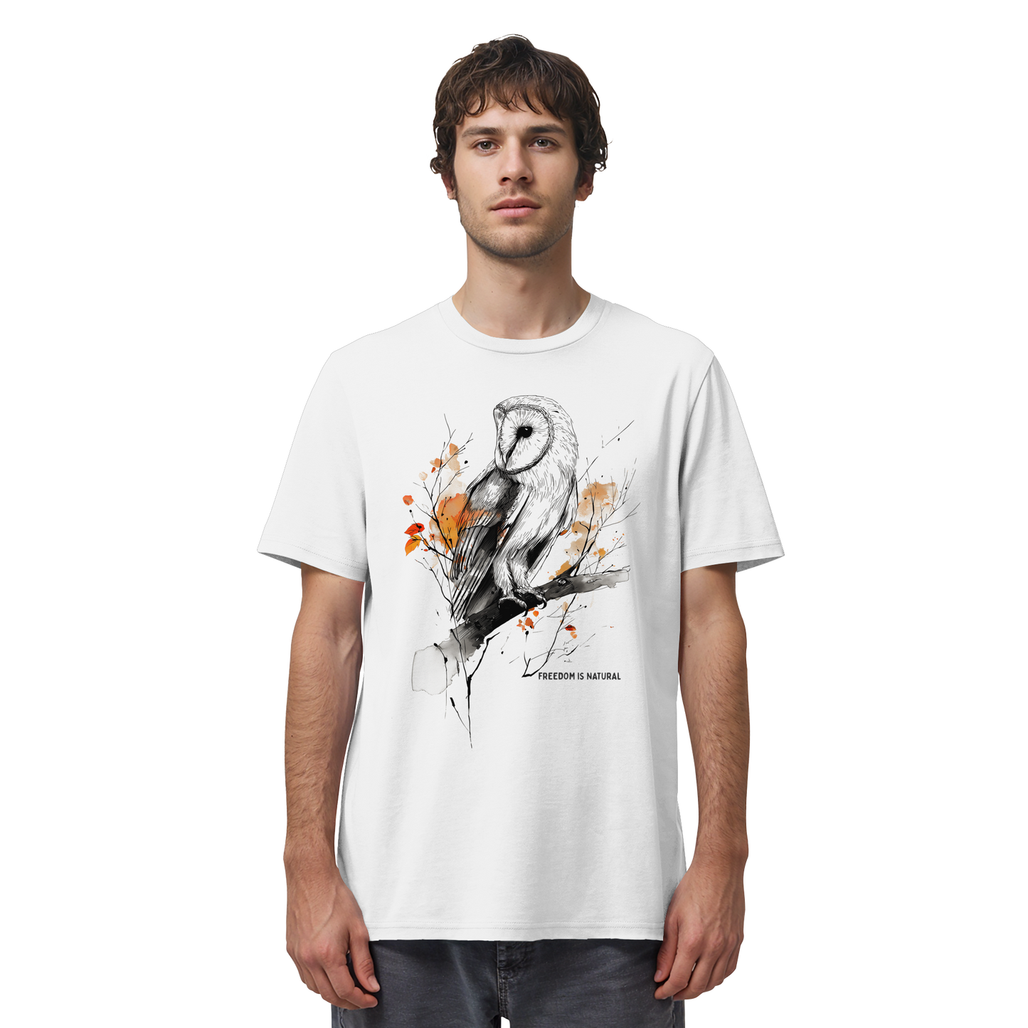 Eule Sketch Art Style - Organic Shirt