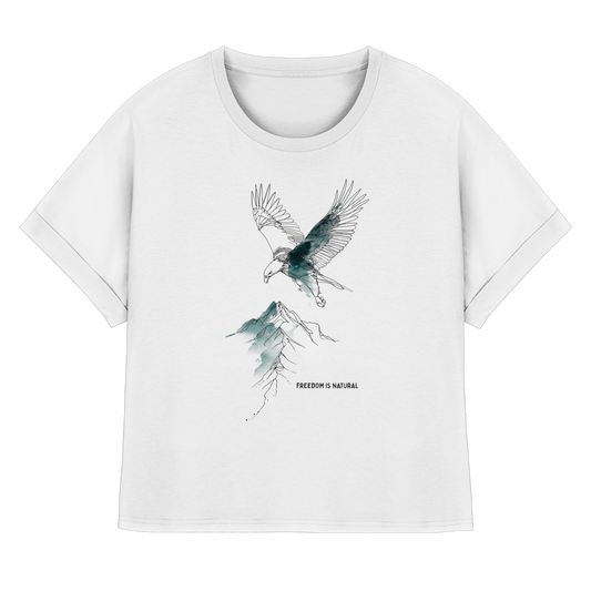 Adler Sketch Art Style - Womens Organic Rolled Sleeves T-Shirt